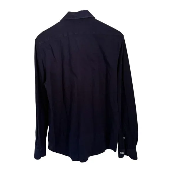 Suitsupply Mens Navy Egyptian Cotton Dress Shirt Navy Blue Size 15.5 Extra Slim - Picture 6 of 10
